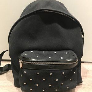 Saint Laurent Canvas Unisex Backpack Bag Black